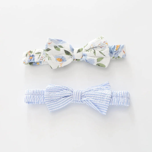 Baby Blues Bow Headband Set Ollies Place