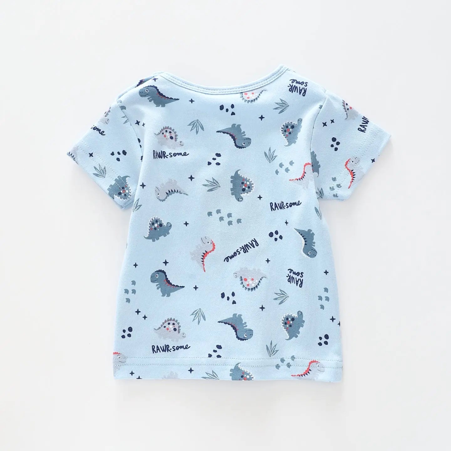 Baby Boys Blue Dino Short Sleeve Tee Ollies Place