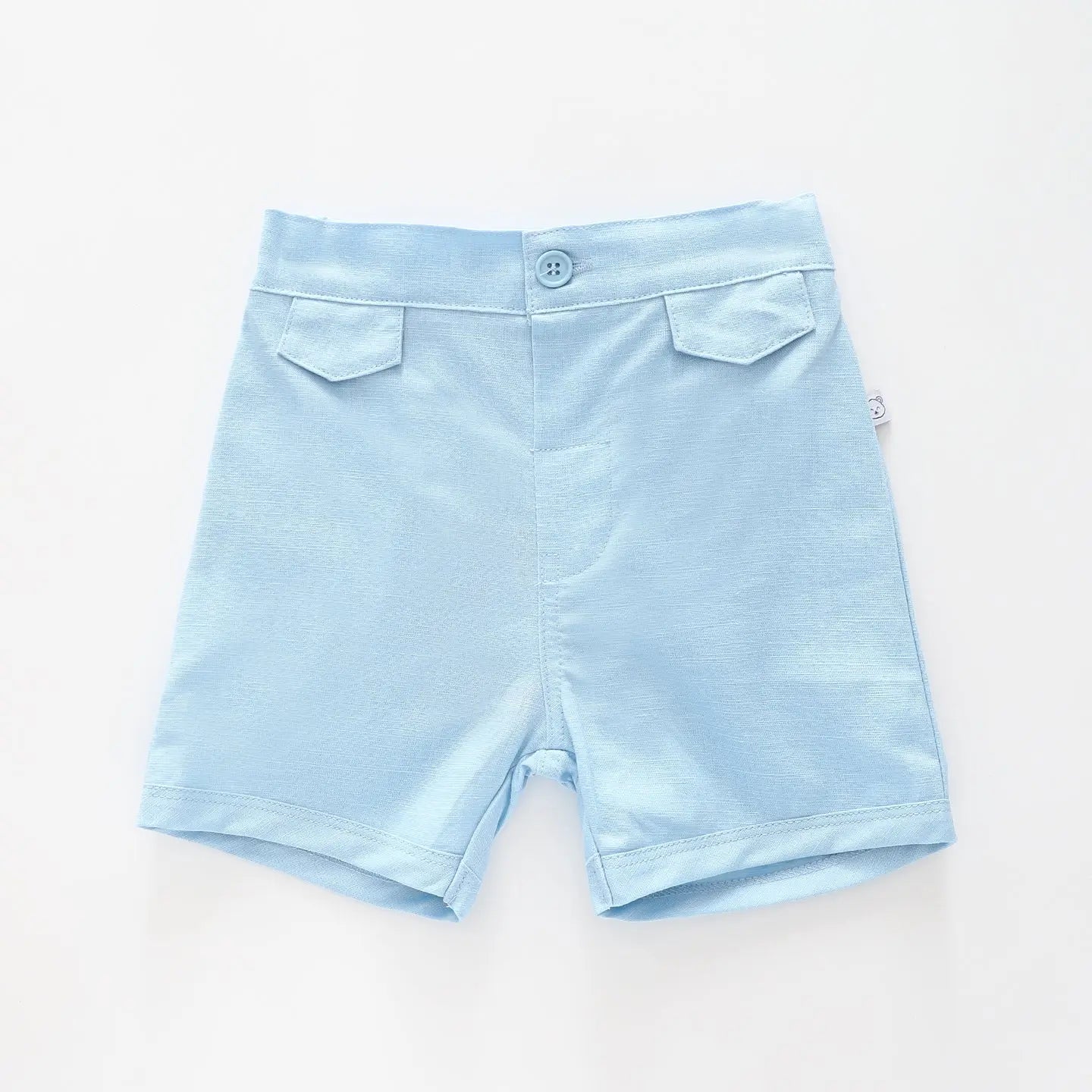 Baby Boys Blue Linen Shorts Ollies Place