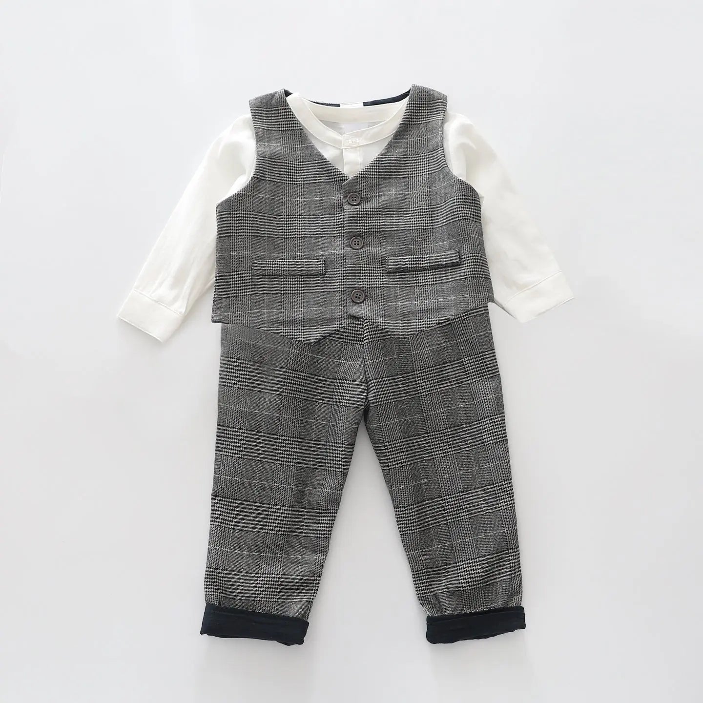 Baby Boys Check Suit Set Ollies Place