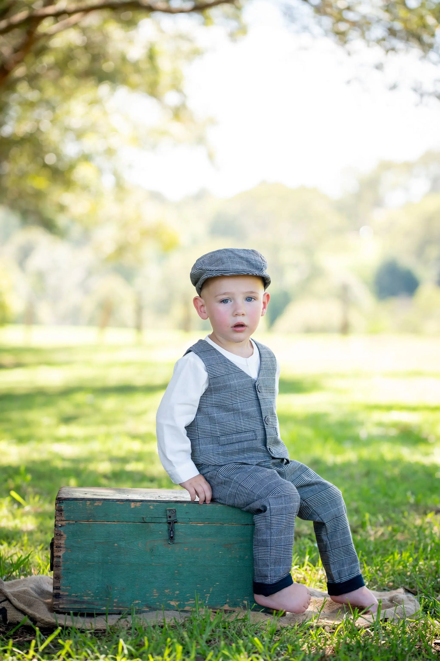 Baby Boys Check Suit Set Ollies Place