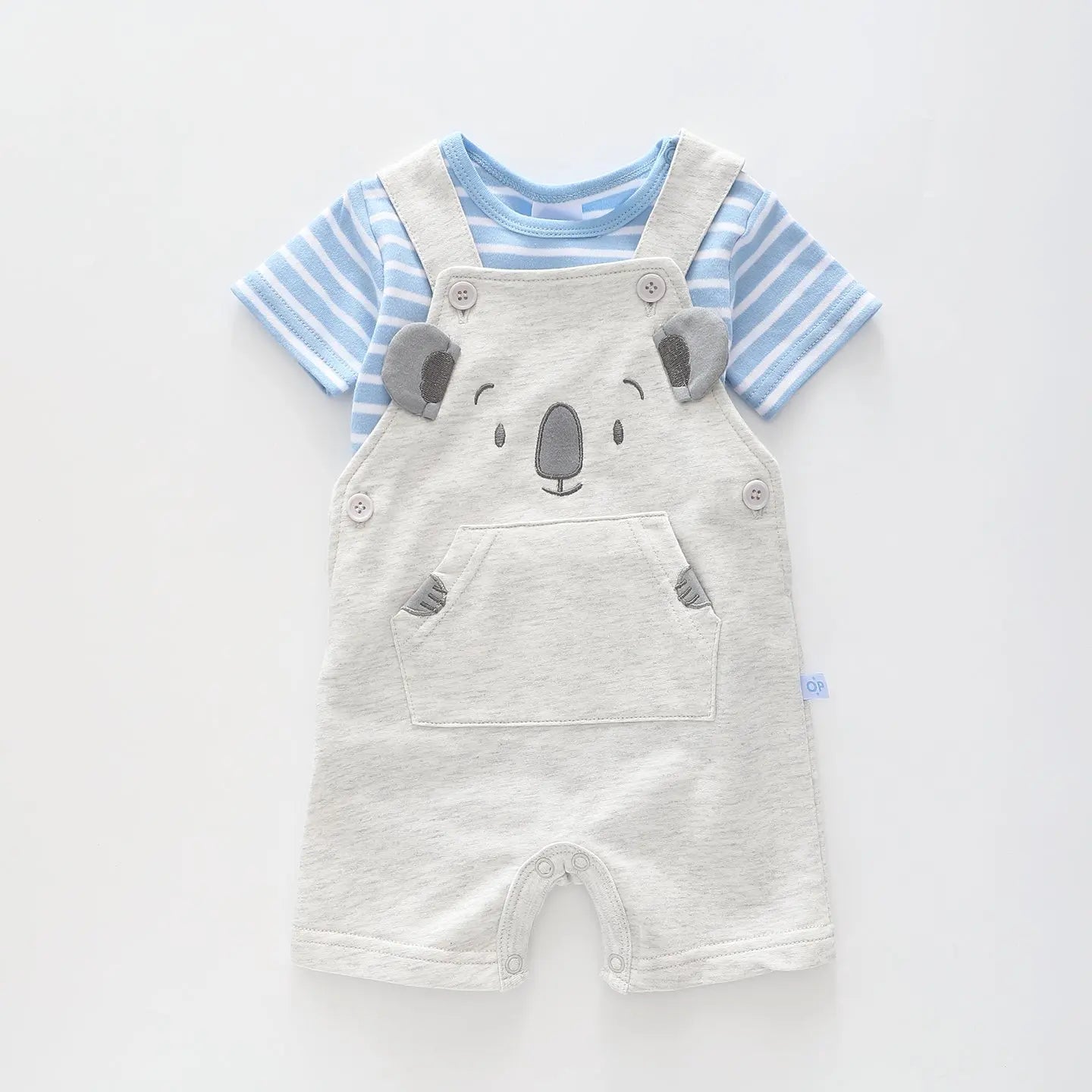 Baby Boys Cute Koala Overalls 2 Piece Set Ollies Place