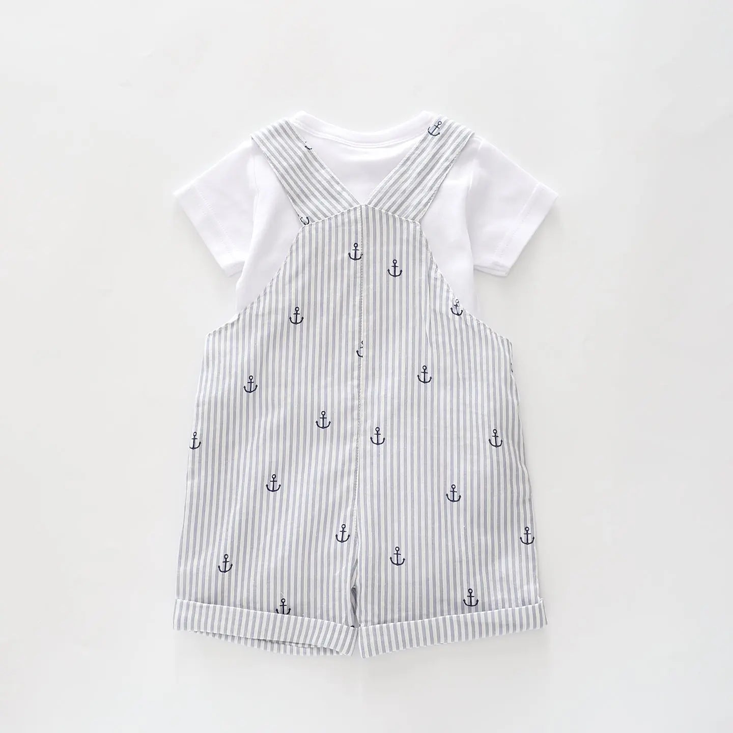 Baby Boys Nautical Seerksucker Overalls Set Ollies Place