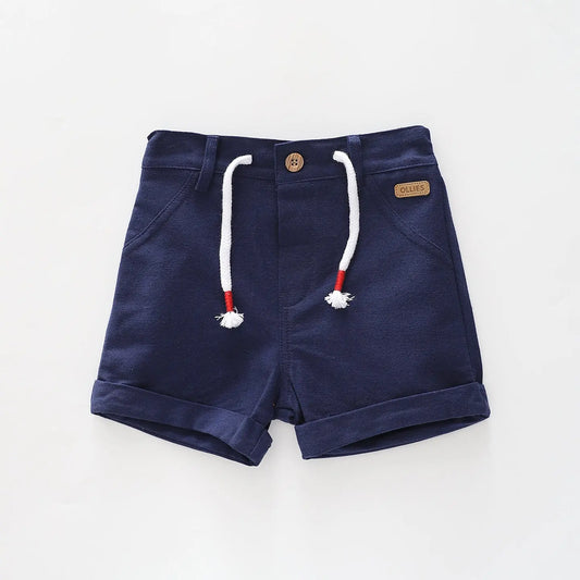 Baby Boys Navy Blue Woven Shorts Ollies Place