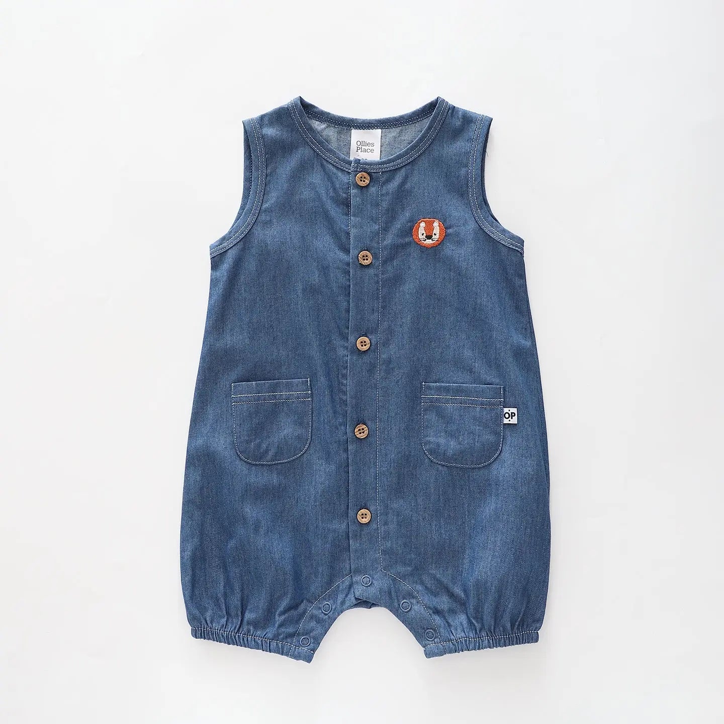 Baby Boys Sleeveless Chambray Romper Ollies Place