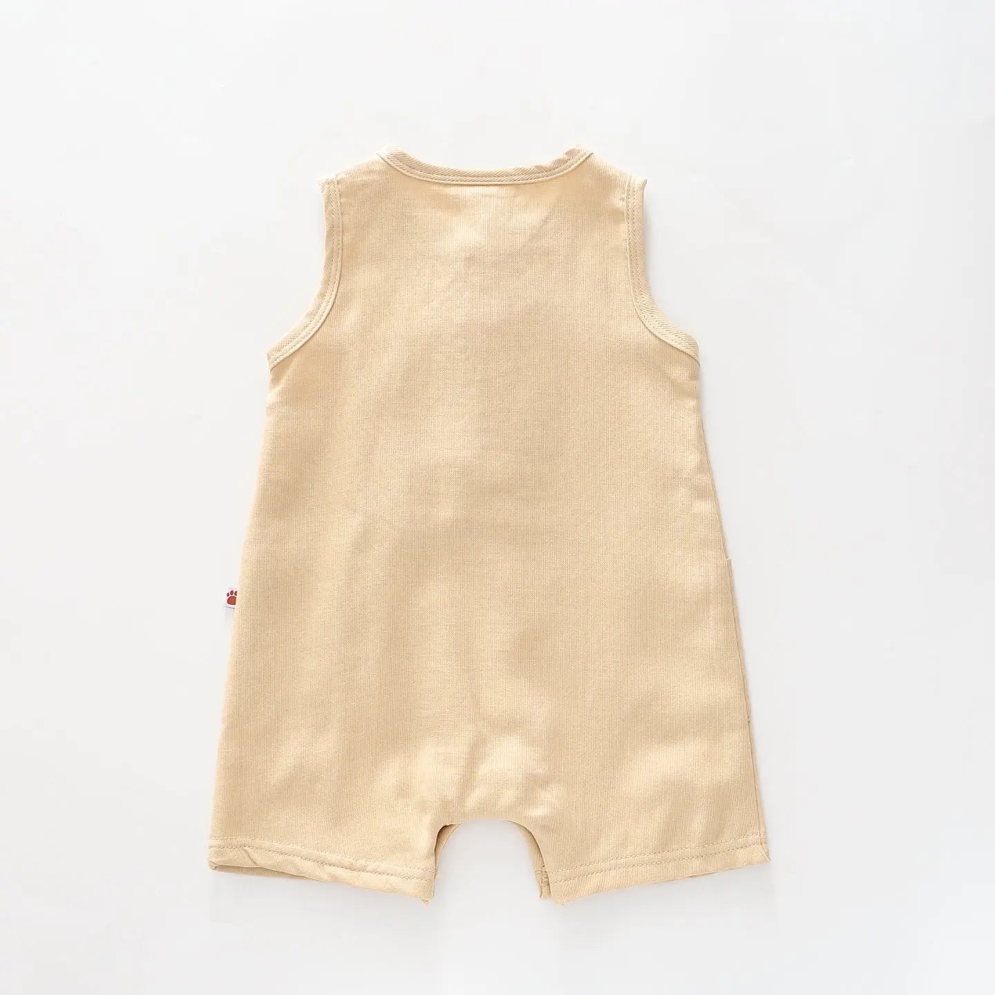 Baby Boys, Beige Sleeveless Romper Ollies Place