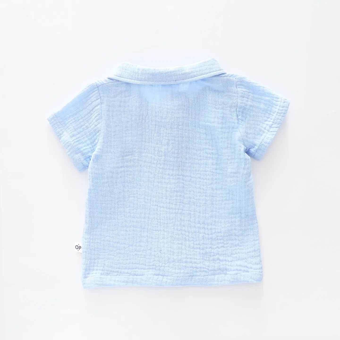 Baby Boys, Blue Cheesecloth Collared Shirt Ollies Place