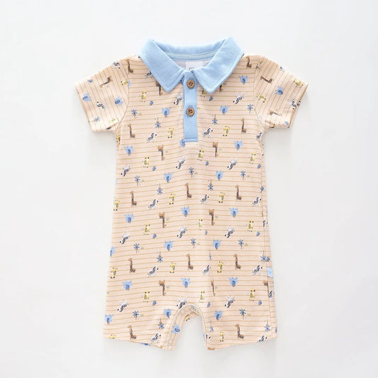 Baby Boys, Love Mum and Dad Collared Romper Ollies Place