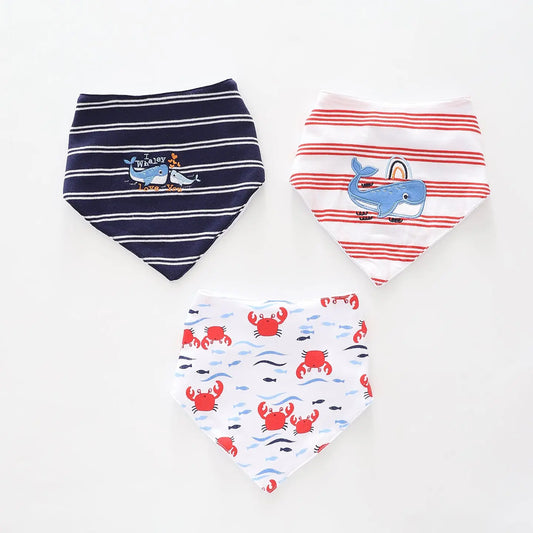 Baby Boys, Whaley Cute 3pc Bandana Bib Set Ollies Place