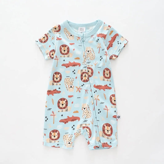 Baby Boys, Zoo Crew Zip-up Romper Ollies Place