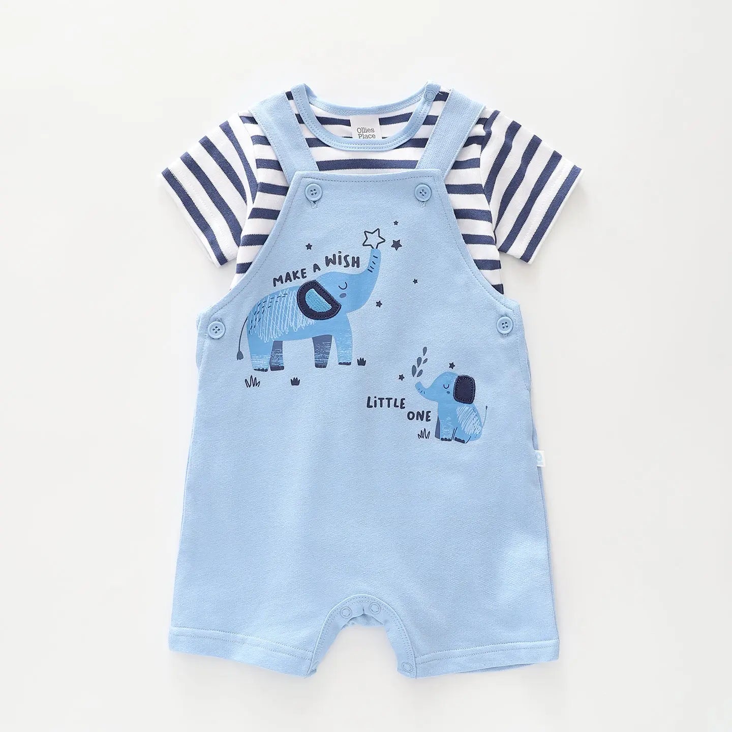 Baby Elephant Overalls Set Ollies Place
