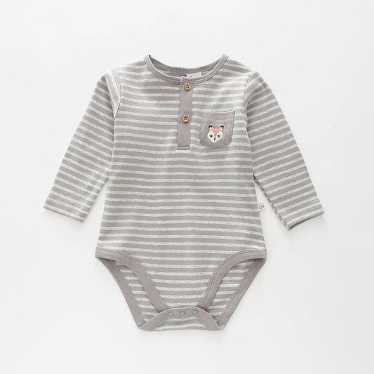 Baby Fox Striped Bodysuit Ollies Place