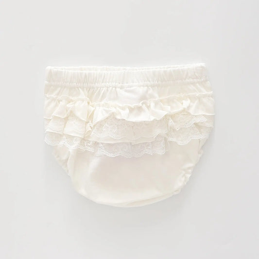 Baby Girl Ruffle Ivory Bloomer Ollies Place