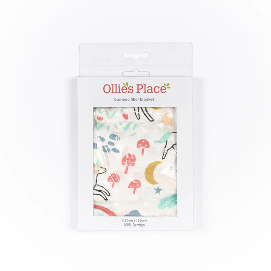 Baby Girl bamboo wrap unicorn Ollies Place