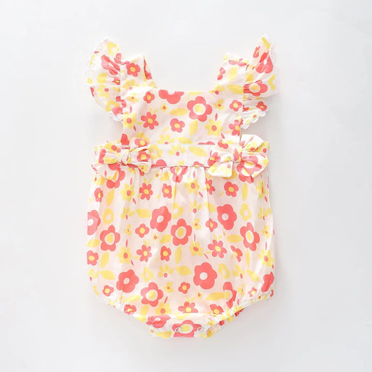 Baby Girl's Pink Flower Sunsuit Ollies Place