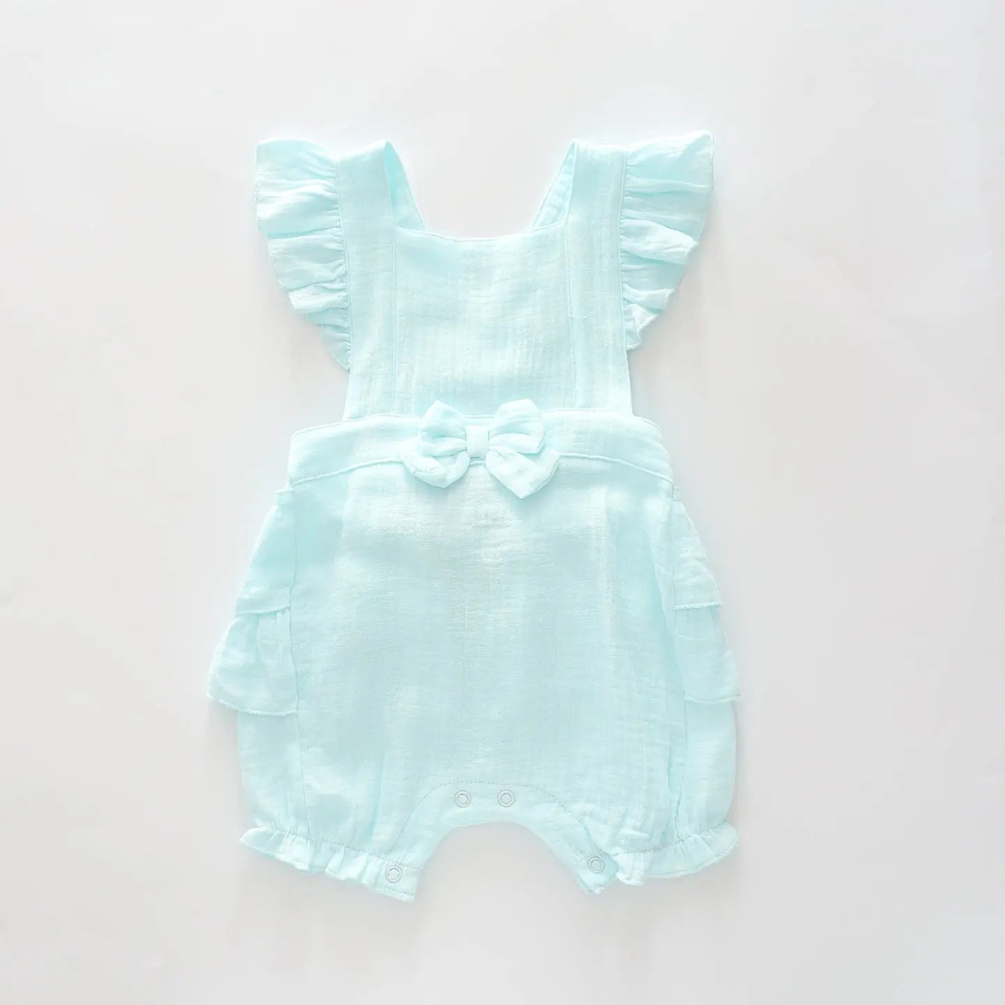 Baby Girls Aqua Blue Cheesecloth Sunsuit Ollies Place