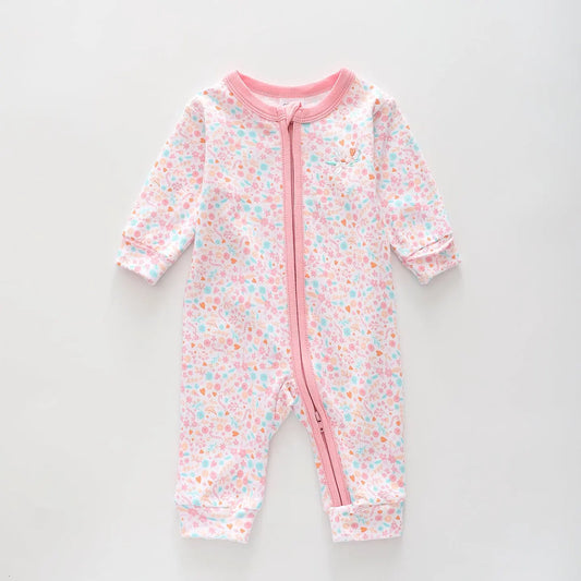 Baby Girls Ditsy Floral Print Long Sleeve Romper Ollies Place