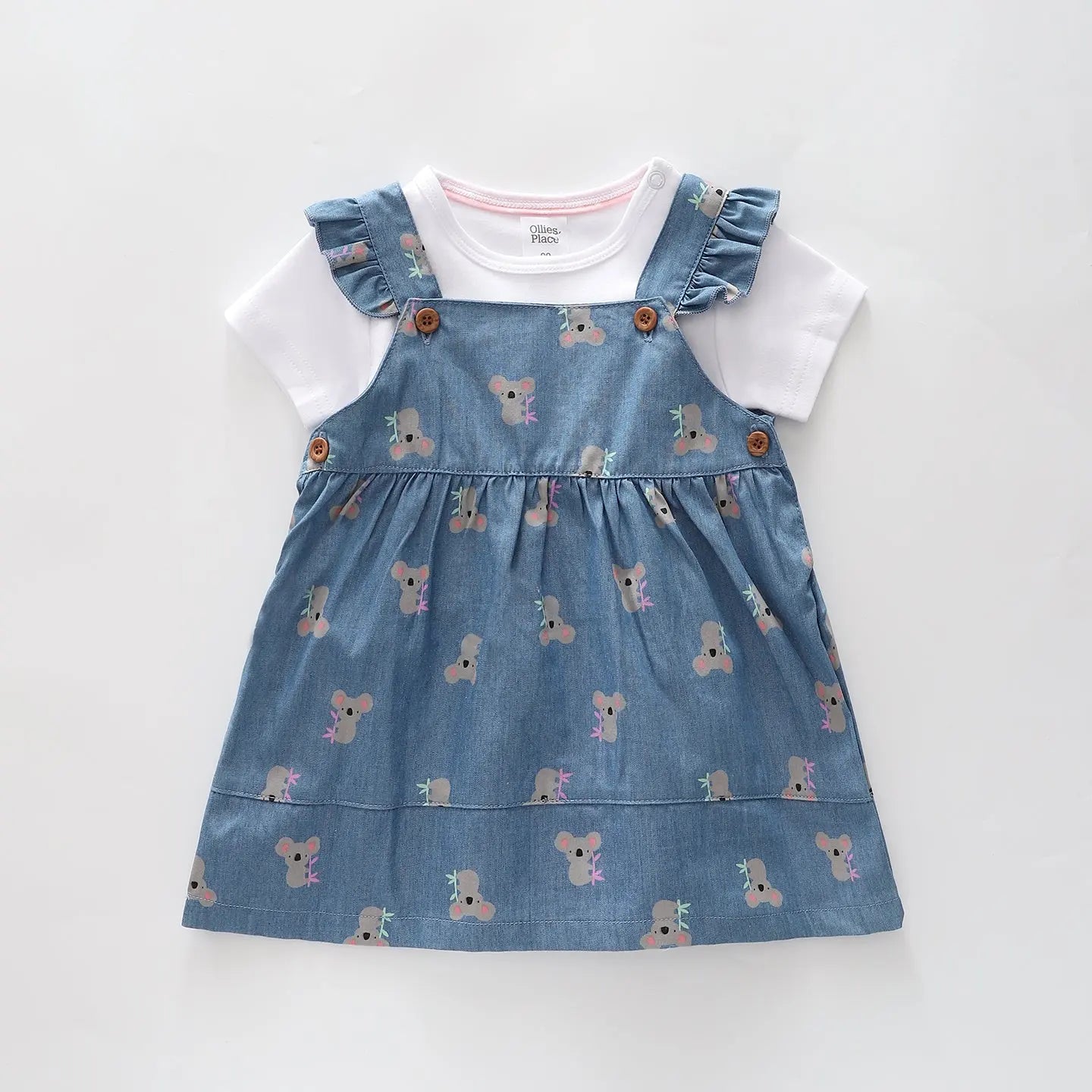 Baby Girls Koala Pinafore Set Ollies Place