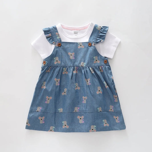 Baby Girls Koala Pinafore Set Ollies Place