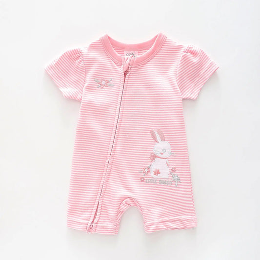 Baby Girls Little Bunny Summer Bodysuit Ollies Place