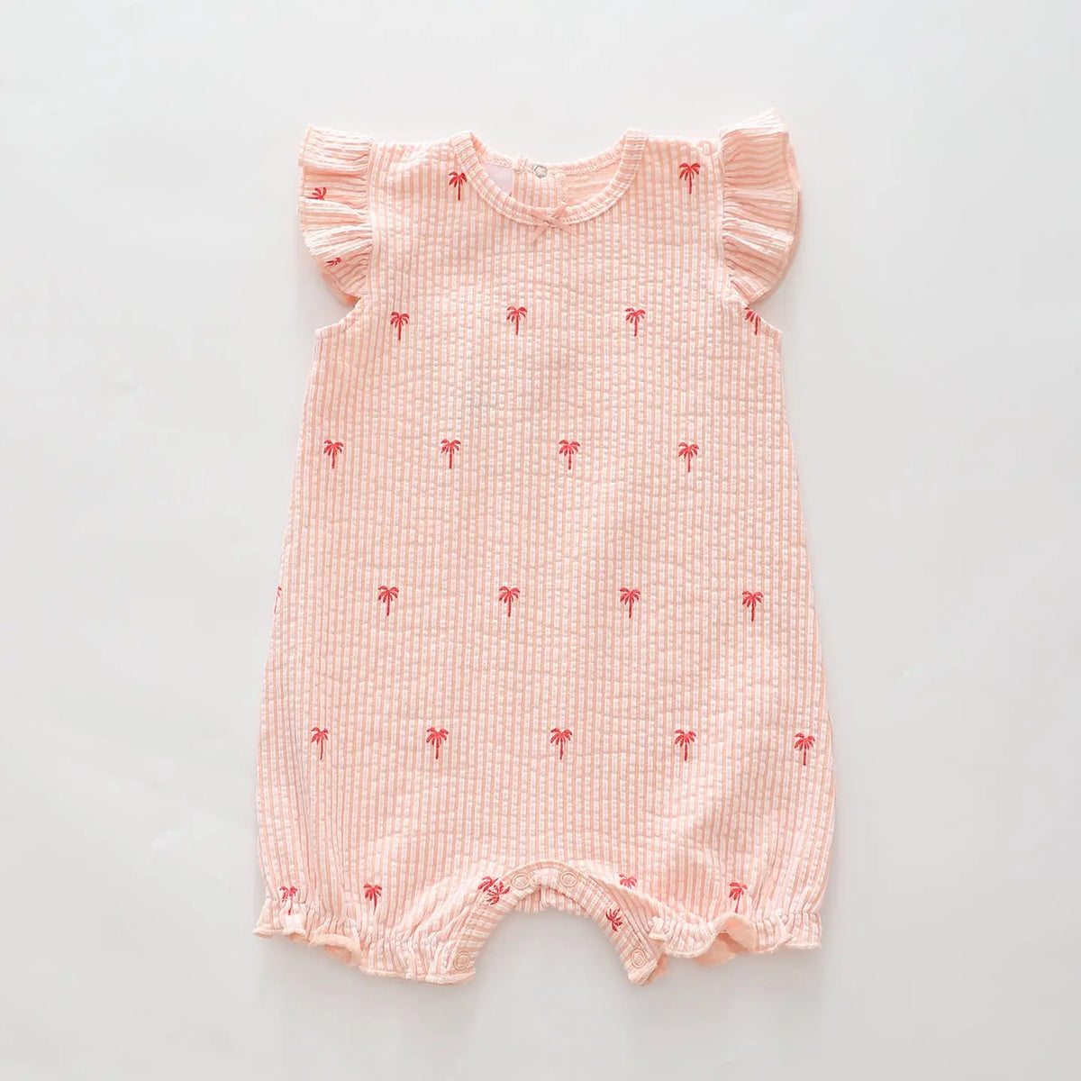 Baby Girls Palm Tree Seersucker Romper Ollies Place