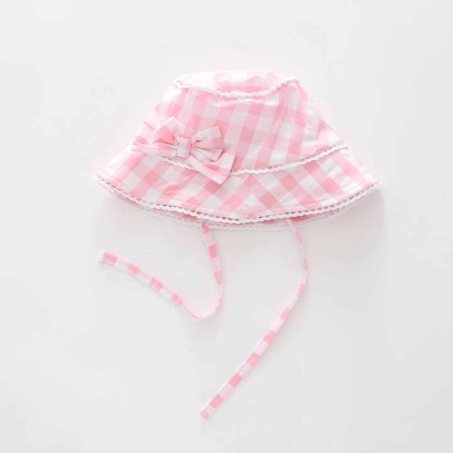 Baby Girls Pretty Pink Gingham Sunhat Ollies Place