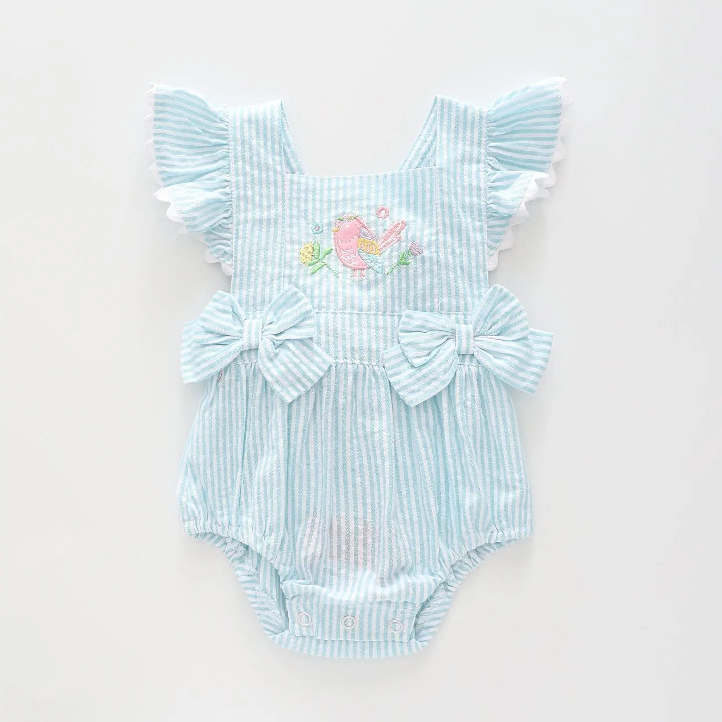 Baby Girls Spring Bird Sunsuit Romper Ollies Place