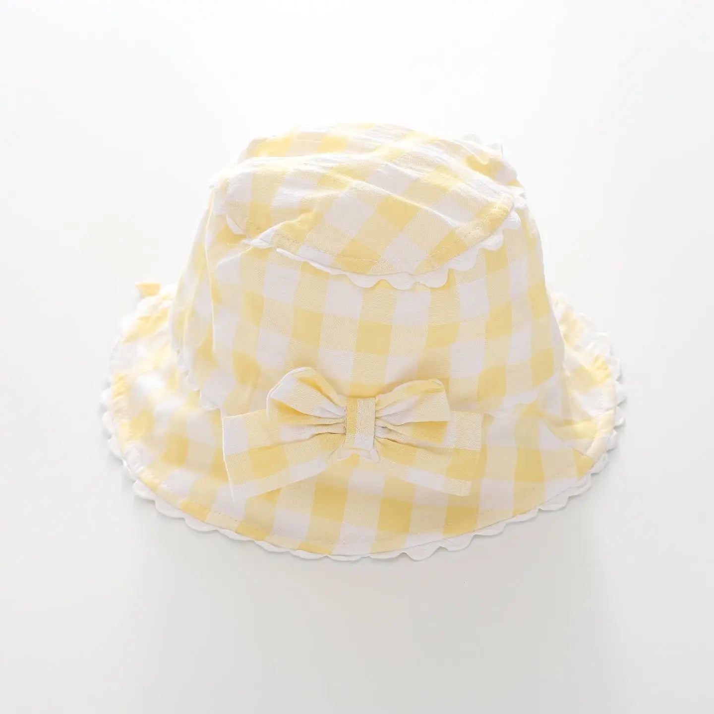 Baby Girls Yellow Gingham Sunhat Ollies Place