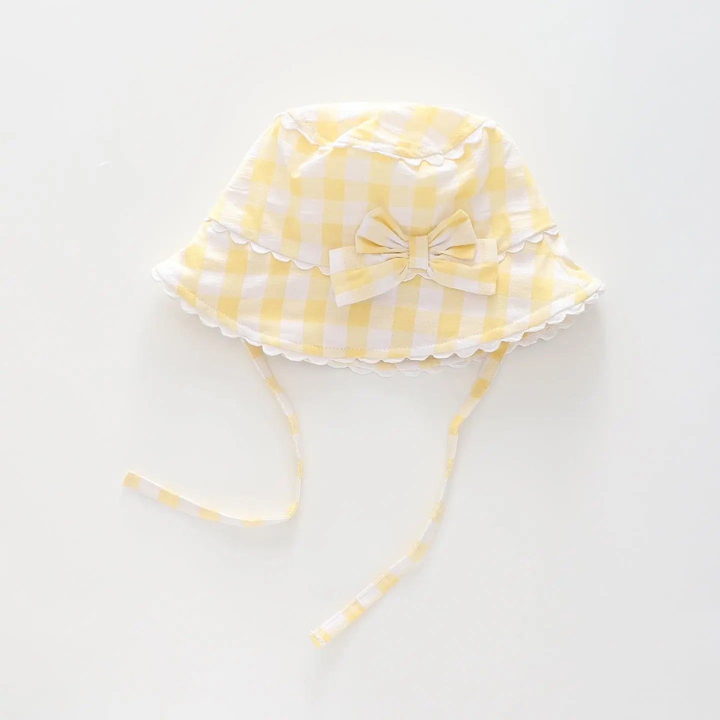 Baby Girls Yellow Gingham Sunhat Ollies Place