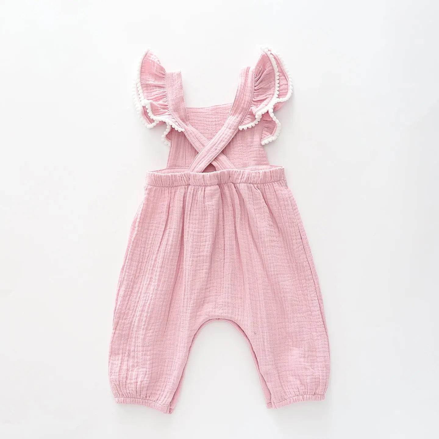 Baby Girls, Pink Cheesecloth Romper Ollies Place