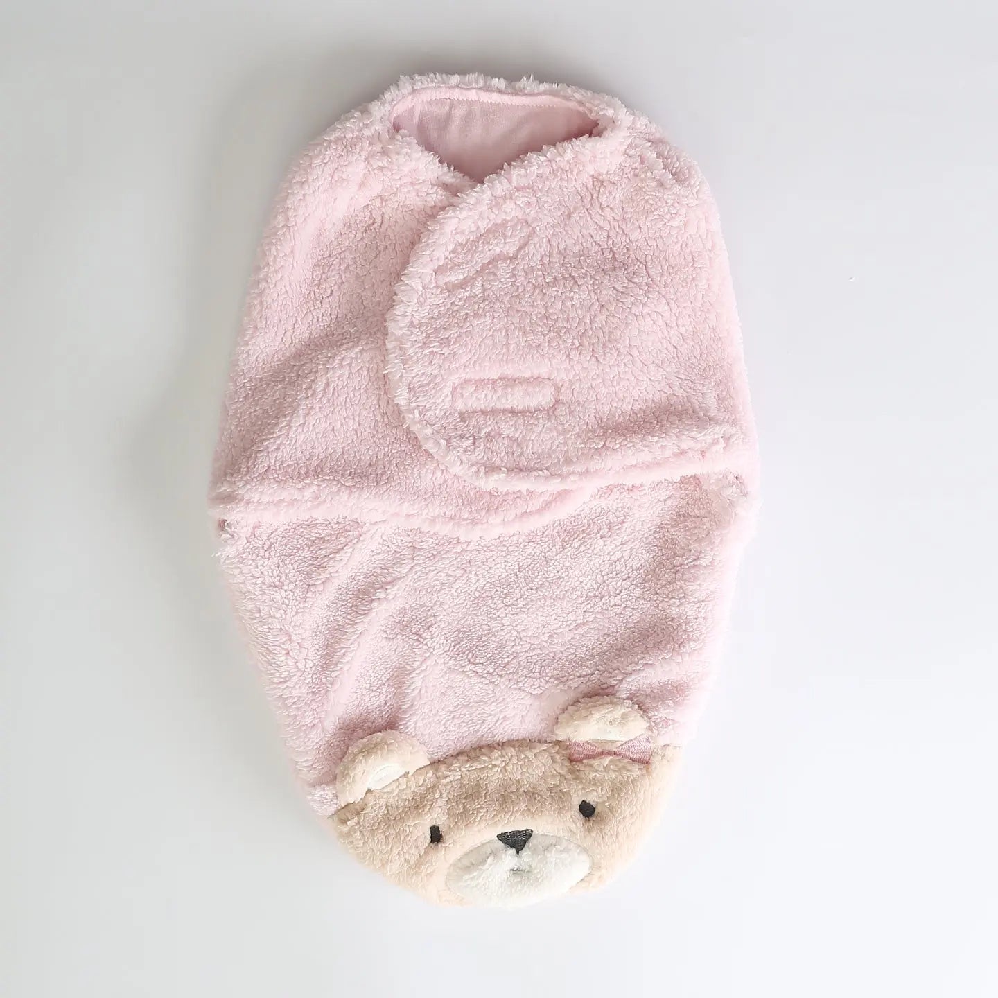 Baby Girls' Pink Teddy Bear Swaddle Wrap Ollies Place