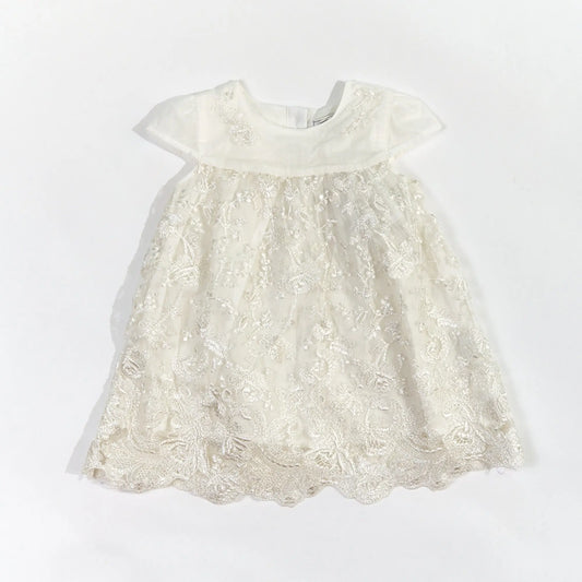 Baby Infant Girl Ivory Dress Lace Formal Dress Ollies Place