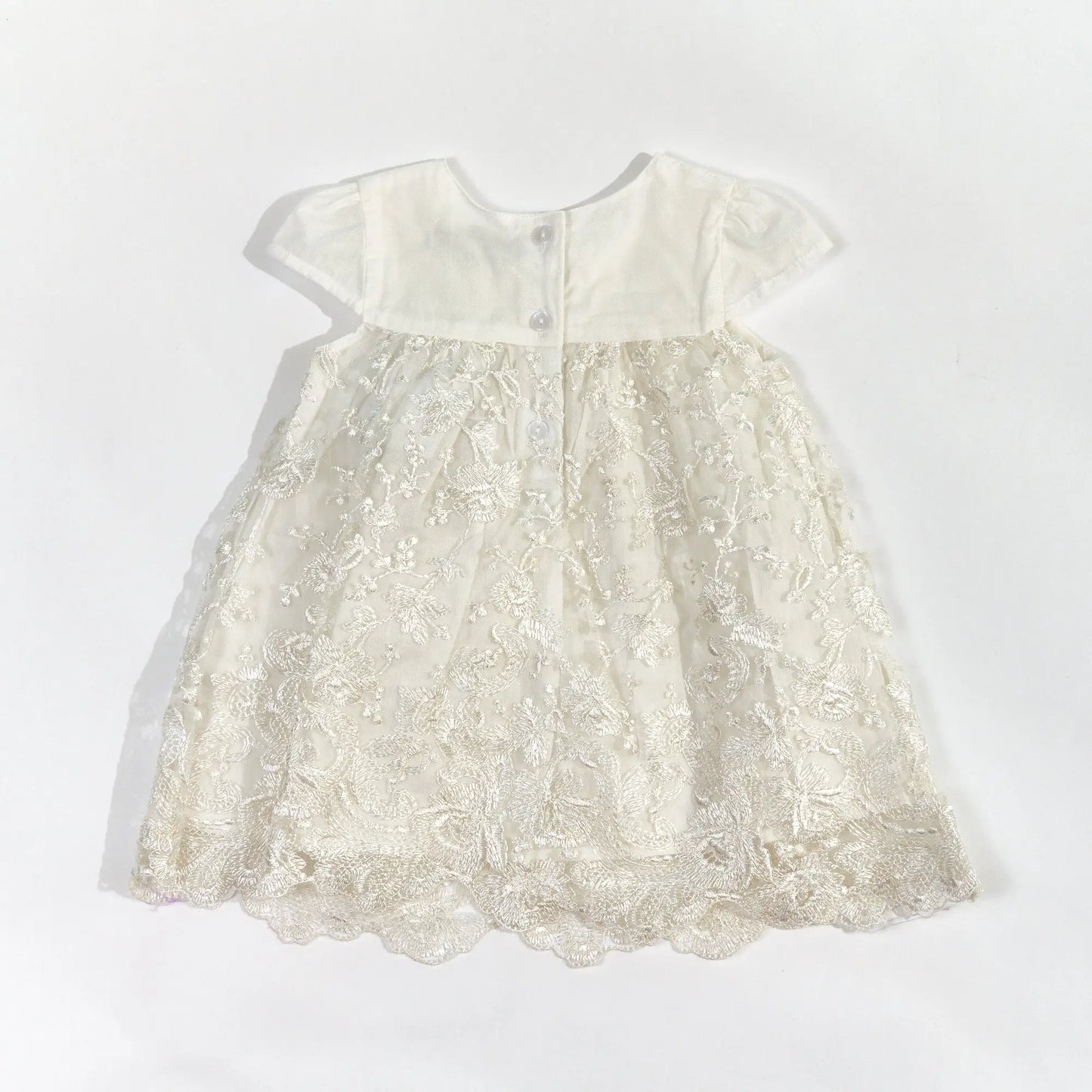 Baby Infant Girl Ivory Dress Lace Formal Dress Ollies Place