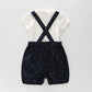 Baby Print Shorts with Braces and Boysuit Set Ollies Place