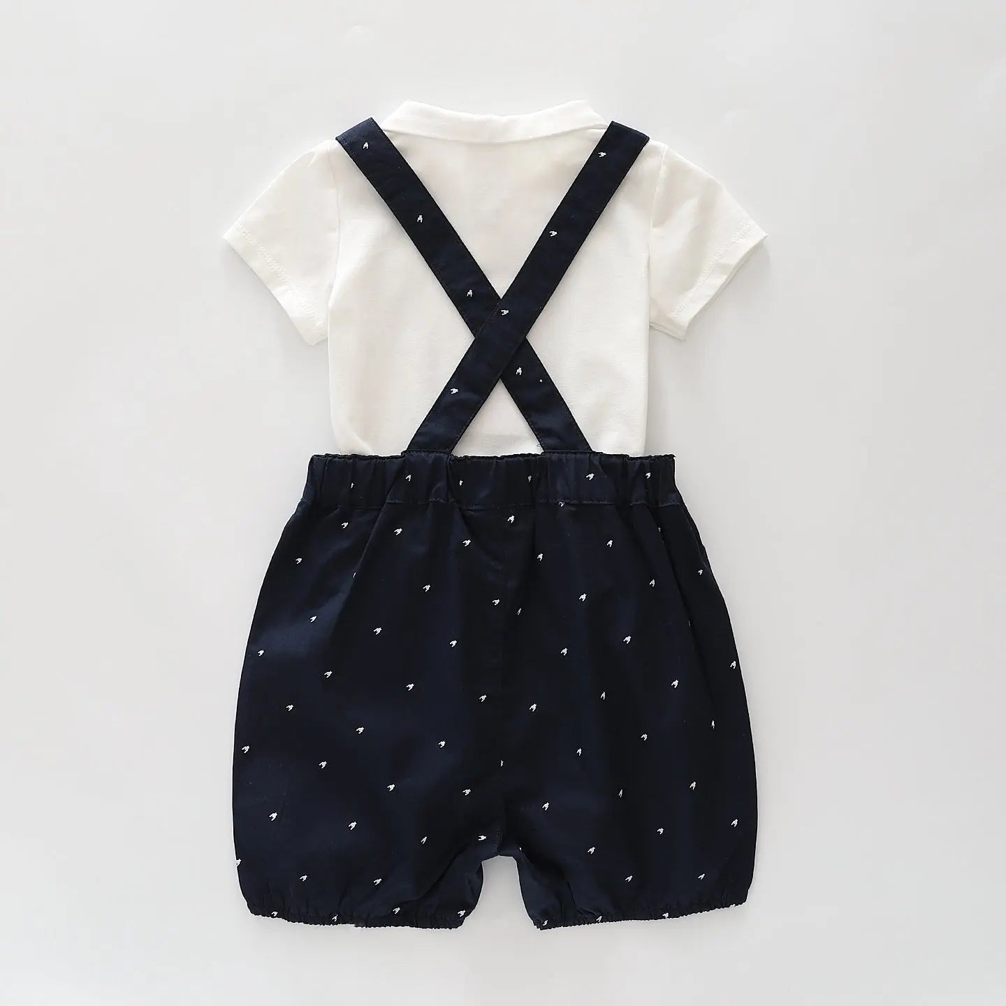 Baby Print Shorts with Braces and Boysuit Set Ollies Place