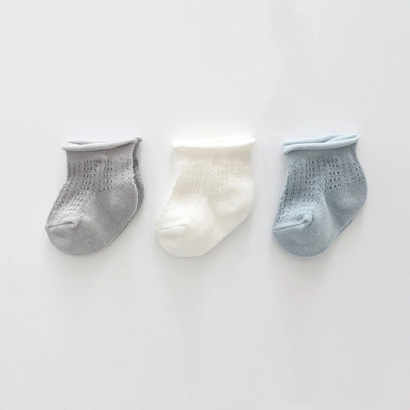 Baby Rolled Edge Socks 3Pk Ollies Place