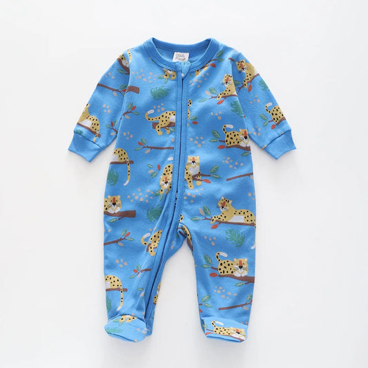 Babys' Lounge Leopard Footed Romper Ollies Place