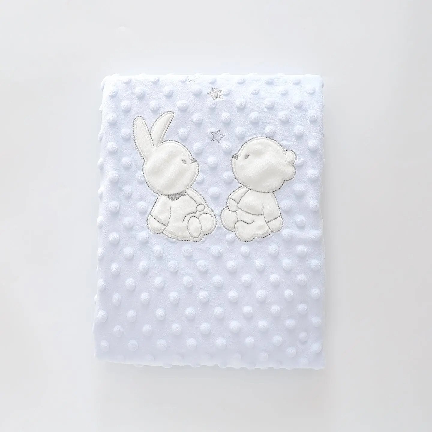 Bear and Bunny Baby Blanket (Blue) Ollies Place