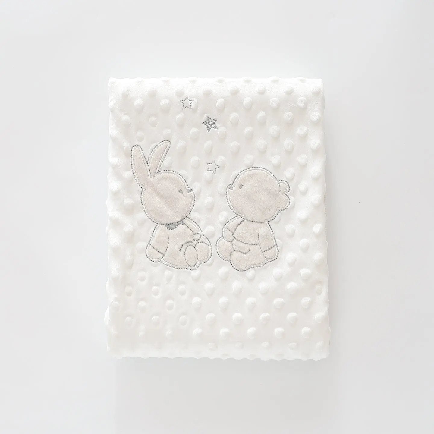 Bear and Bunny Baby Blanket (Cream) Ollies Place