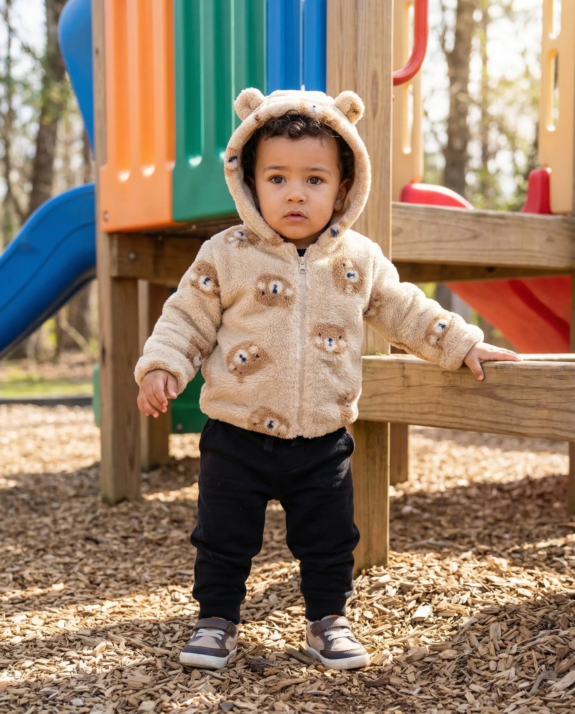 Beary Cute Fleece Hooded Jacket Ollies Place