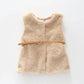 Beige Faux Fur Vest Ollies Place