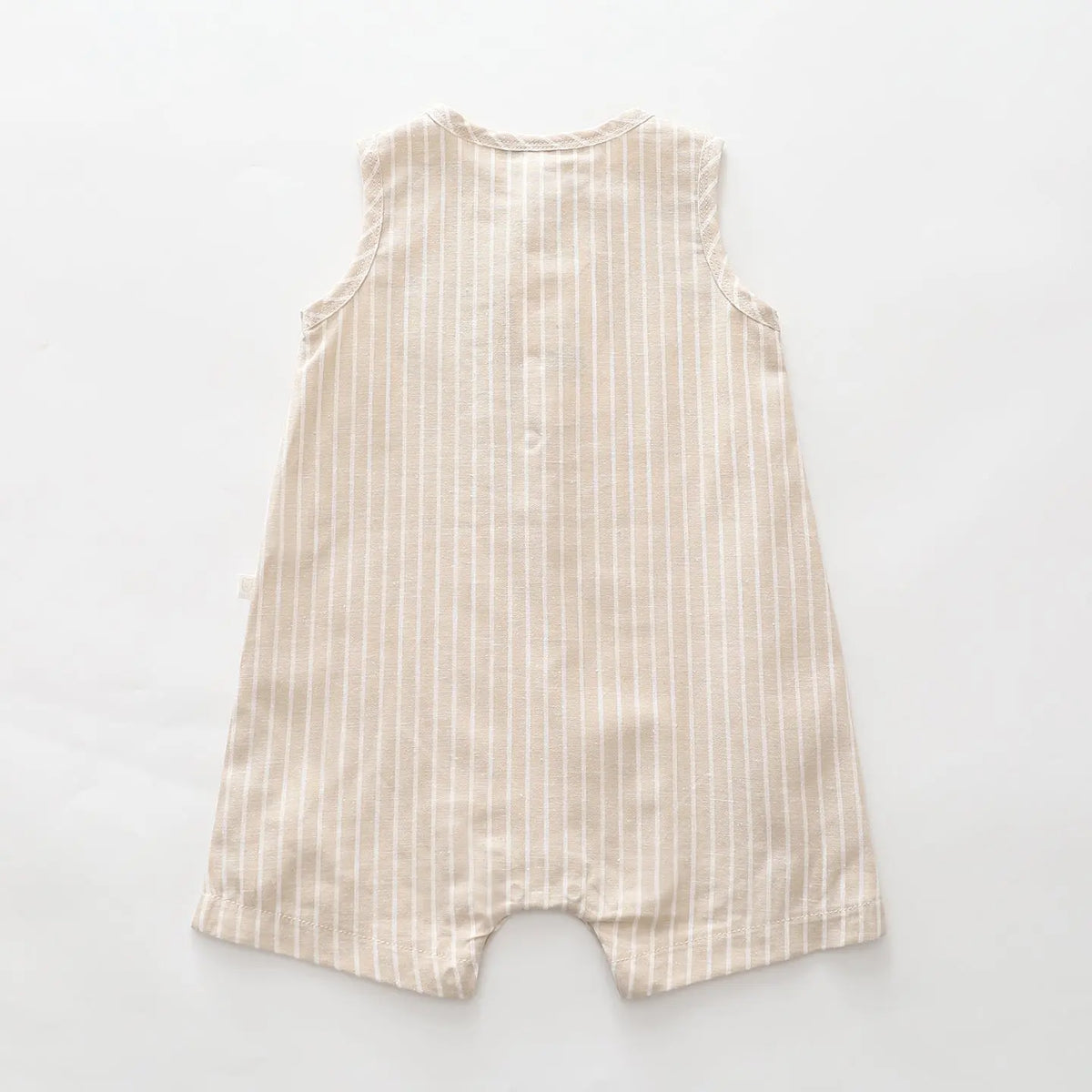 Beige Stripe Short Romper Ollies Place