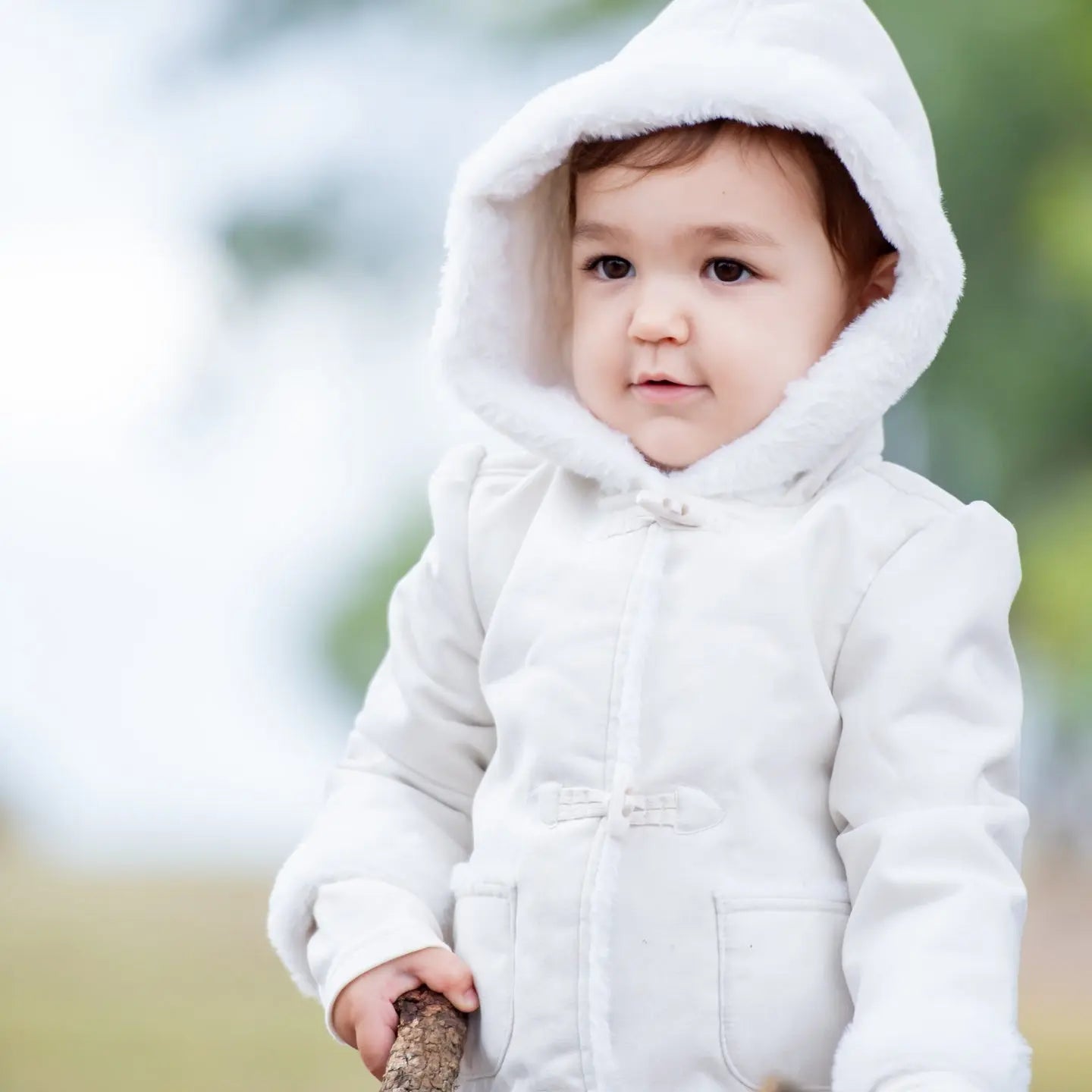 Beige Suedette Duffle Jacket Ollies Place
