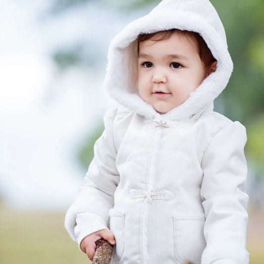 Beige Suedette Duffle Jacket Ollies Place