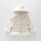 Beige Suedette Duffle Jacket Ollies Place