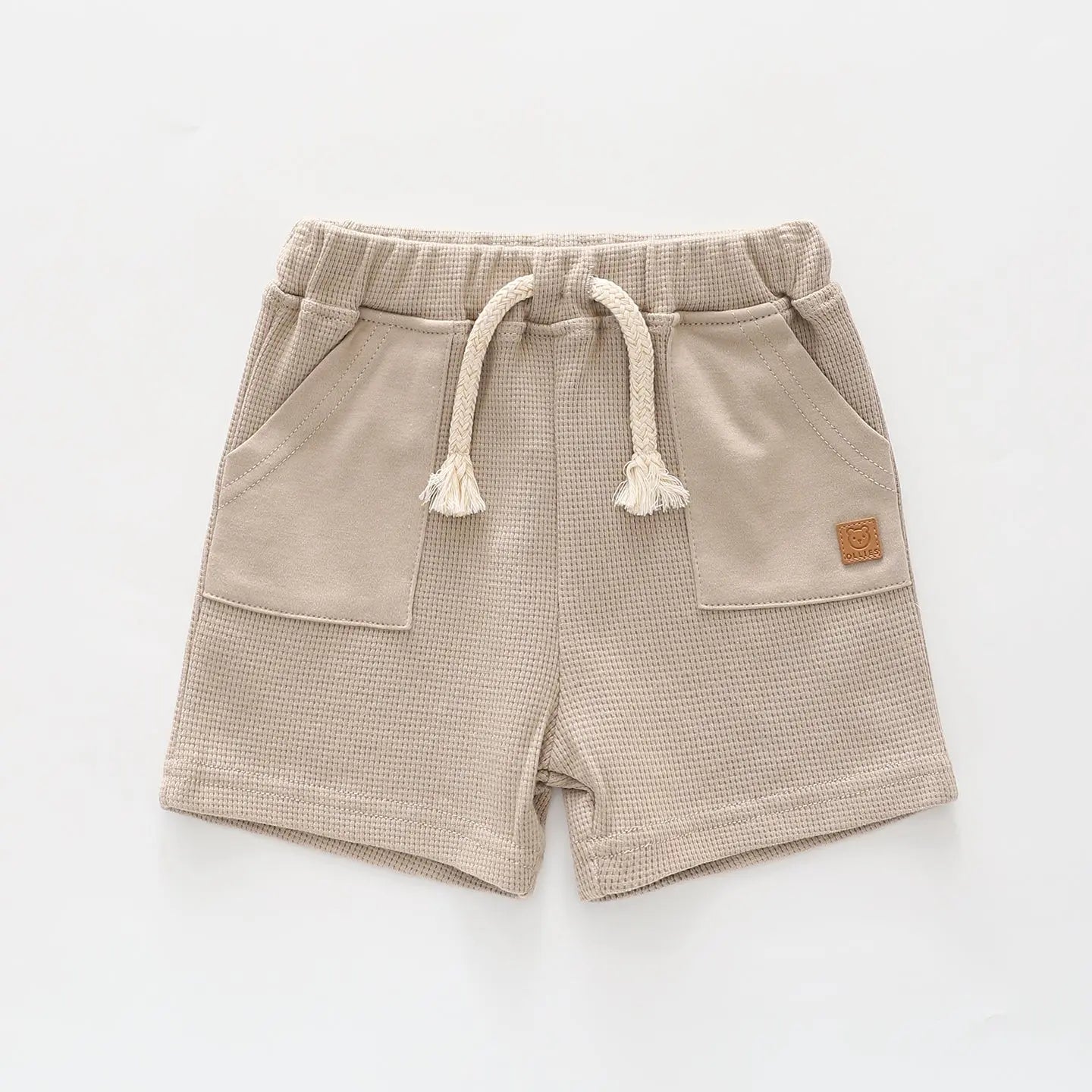 Beige Waffle Shorts Ollies Place