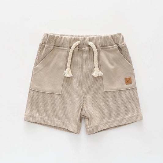 Beige Waffle Shorts Ollies Place