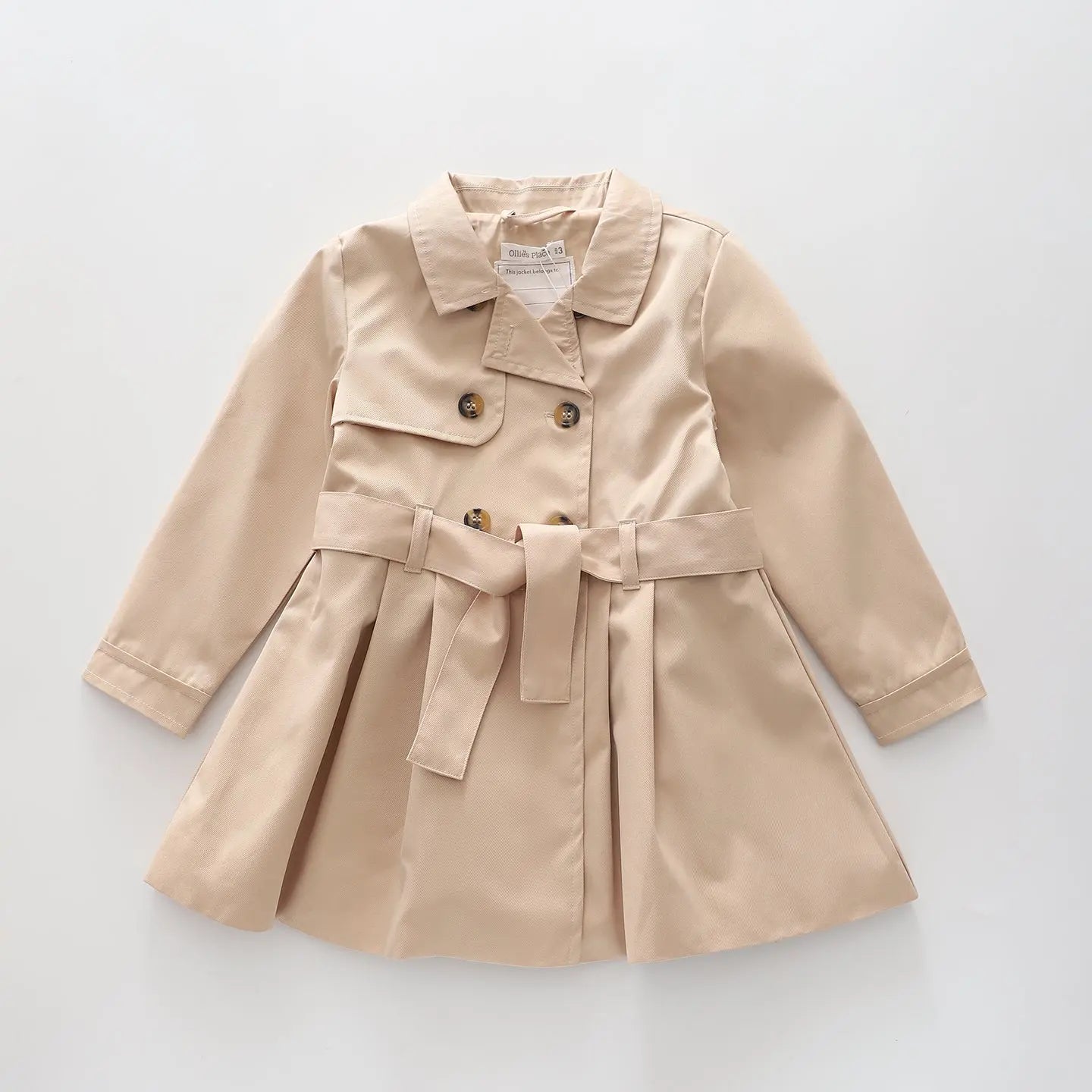 Beige, Junior Girls Trench Coat Ollies Place