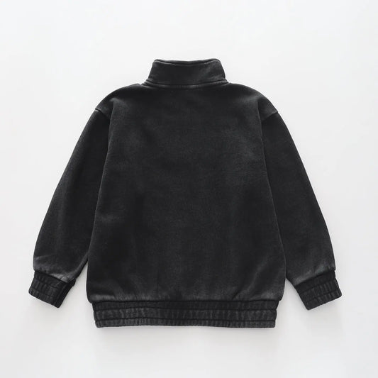 Black Acid Wash, Older Boys Sweat Top Ollies Place