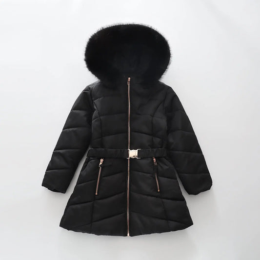 Black Belted Puffer Coat Ollies Place